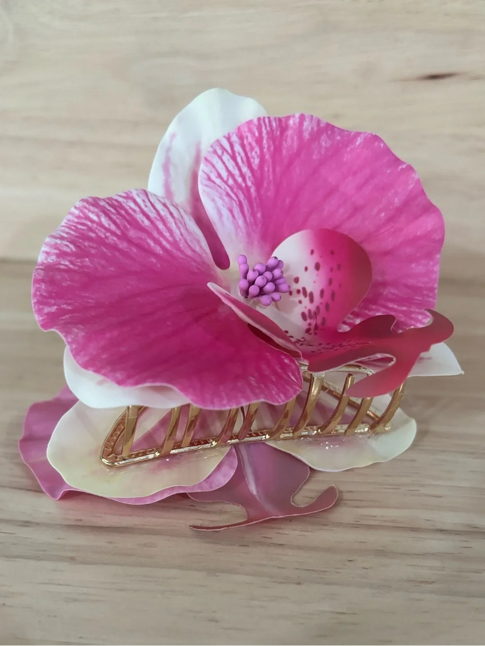 Anthropologie Orchid Claw Clip